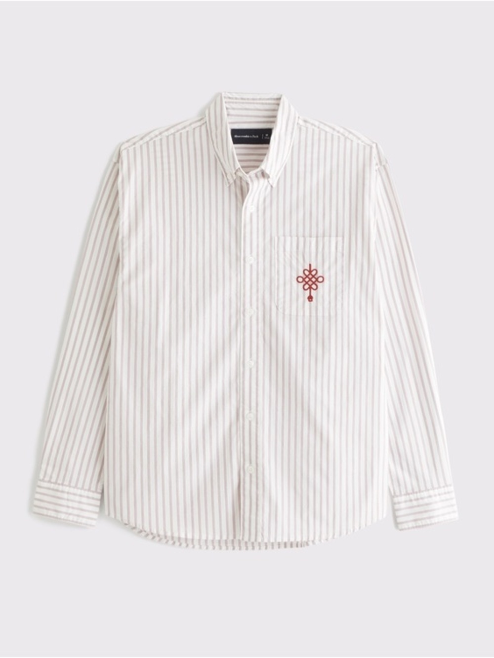 Abercrombie & Fitch Lunar New Year Poplin Button-Up Shirt – Men’s M